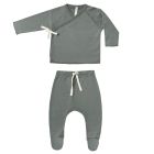 Wrap Top + Footed Pant Set | Dusk