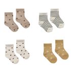 Printed Socks Set | Fern Stripe/Acorns/Heart/Daisy