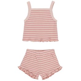 Evie Tank + Shortie Set | Pink Stripe