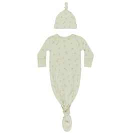 Knotted Baby Gown + Hat Set | Apples