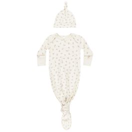 Knotted Baby Gown + Hat Set | Fleur