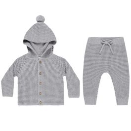 Tassel Cardigan & Gable Pant | Dusty Blue