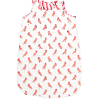 Reversible Sleeping Bag | Punky Birds / Red Stripes