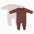 Ricardo Striped Rib Baby Grow Set
