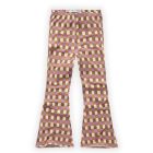 Rib Flare Pants | Block Check Print