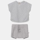 Grey Gauze Top & Ezra Gauze Shorts | Soft Grey