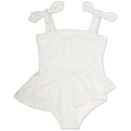 One Piece W/ Skirt White Eyelet