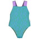 Swimsuit w/ Straps |  Blue & Green Print