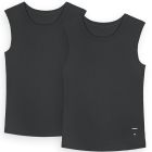 Organic Nearly Black Sleeveless Vest