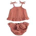 Striped Blouse & Bloomer | Pink