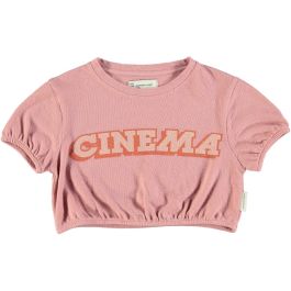 T-Shirt Ballon Pink W/ 'Cinema' Print
