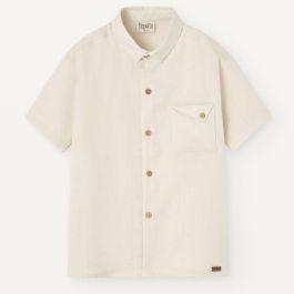 Off-white Linen Shirt W/ Collar