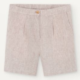 Sand Linen Chino Style Bermuda Shorts