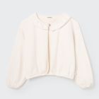 Tarak Soft Plush Flounce Jacket | Ivory