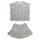 Terry Towel Floral Boxy Top & Skirt