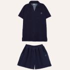 Blue Terry Polo & Shorts