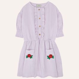 Flowers Embroidery Kids Dress