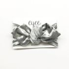Top Knot Headband | Crushed Silver Velvet