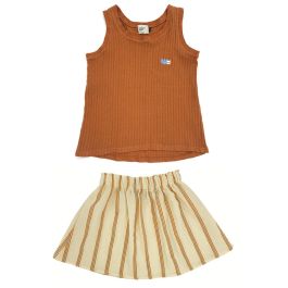 Gaviota Clay T-Shirt & Petxina Raw Stripes Skirt