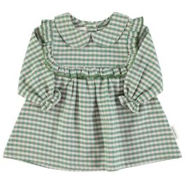 Collar Dress | Green Checkered