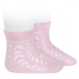 2518/4 Cotton Openwork Short Socks | Pink 500