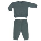 Chunky Sweater & Tapered Sweatpants | Washed Emerald