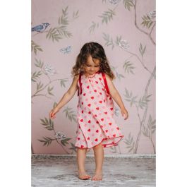 Rebecca Silk Nightdress | Pink Hearts