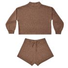 Knit Sweater & Knit Shorts | Heathered Mocha