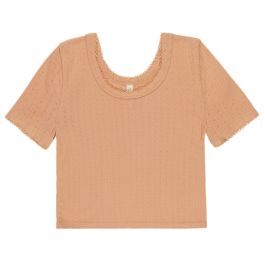 Pointelle Tee | Grapefruit