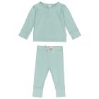 Rib Henley & Rib Leggings | Sea