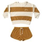 Terry Crewneck & Track Shorts | Goldstripe