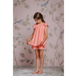 Carita Pajama | Coral Stripes