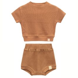 Remo Waffle Top & Bloomers | Dark Sand