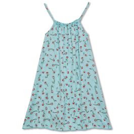 Anabel Silk Nightdress | Blue Flowers