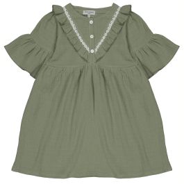Ernestine Dress With Lace | Olive
