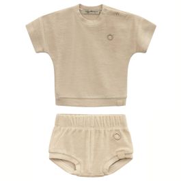 Elbe Terry Tee & Elbe Bloomers | Cold Beige