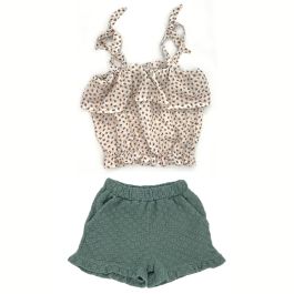 Valentina Raw Mota Top & Azucar Green Daises Shorts