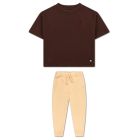 Tee Sweat Eggplant Brown & Jogger Dusty Almond