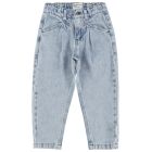 Mom Fit Trousers | Washed Blue Denim