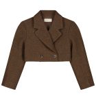Nora Cropped Blazer Brown Melange