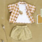 Flame Jersey Tee / Vichy Woven Shirt / Linen Shorts