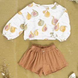 Printed Fleece Sweater & Jersey Shorts