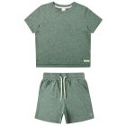 Cove Essential Tee & Oceanside Tech Short Heathered Green