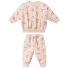 Relaxed Fleece Sweatshirt & Sweatpants Red Bow