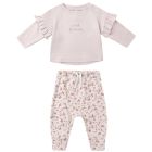 Ruffle Long Sleeve Tee Wild Flower & Drawstring Pant Garden