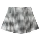 Pleated Mini Skirt Navy Check