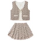 Quilted Vest & Rose Mini Skirt Harvest Floral