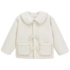 Shearling Collared Coat Natural