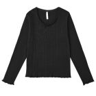 Ribbed Long Sleeve Black