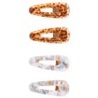 Slider Clip Pack of 4 Brown Blue Tortoise